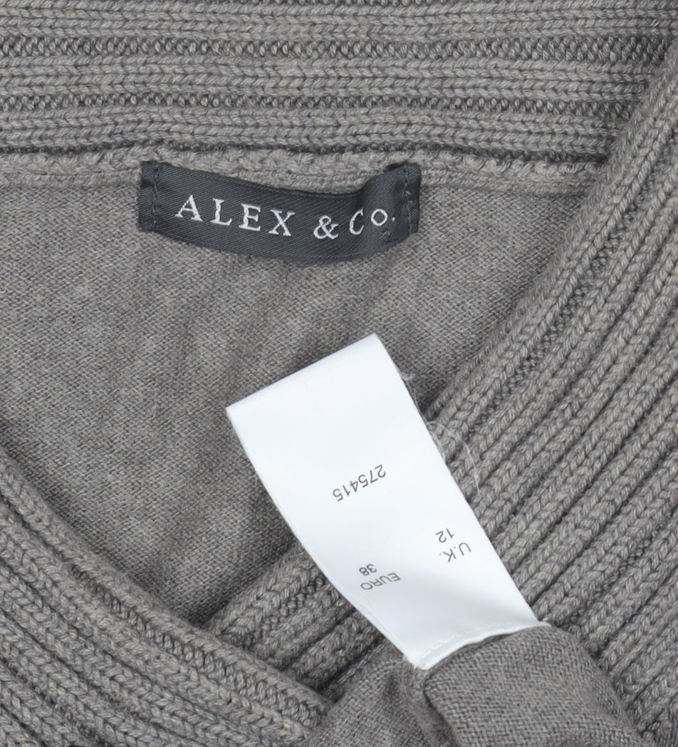 Womens UK Size 12 Alex & Co. Grey Pullover Jumper