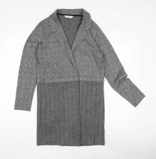 Miss Selfridge Grey Checked Coatigan UK 10 for Women