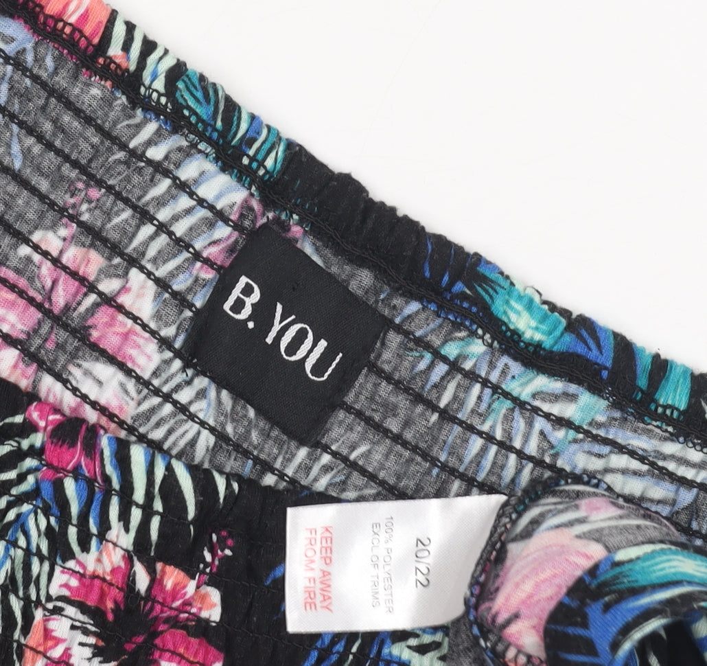B.YOU Women’s Tropical Multicoloured Dress Size 20/22