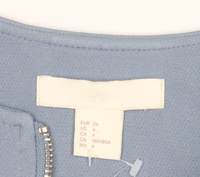 Womens UK Size 6 H&M Blue Basic Jacket