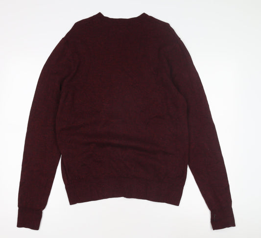 Topman Men's Red Pullover Jumper, M, Crew Neck