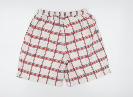 Back view of Lonsdale Teens Multicoloured Plaid Shorts