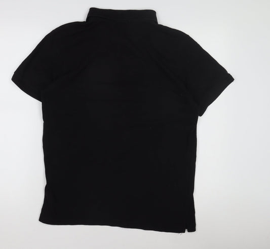 Men's Black Polo Shirt M Regular Fit