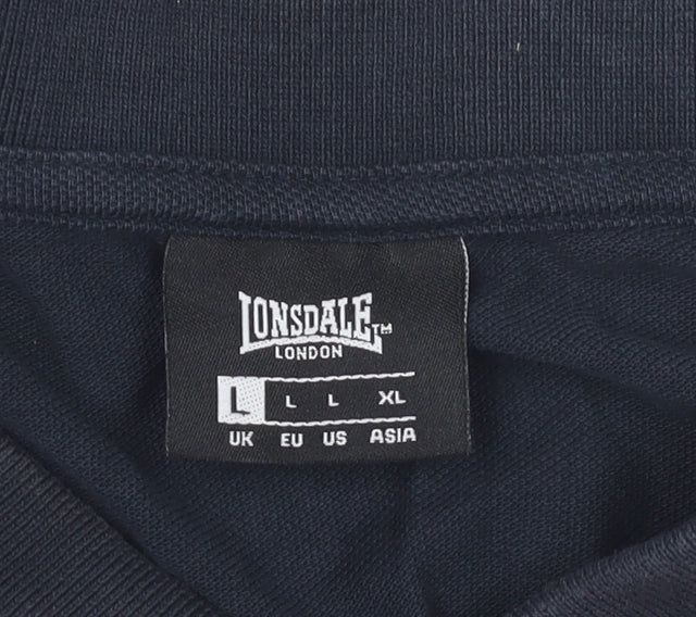 Lonsdale London Men's Black Polo Shirt L