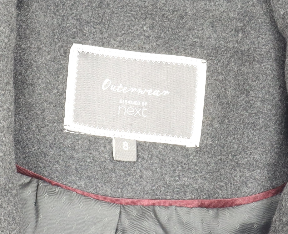 Womens UK Size 8 NEXT Black Overcoat