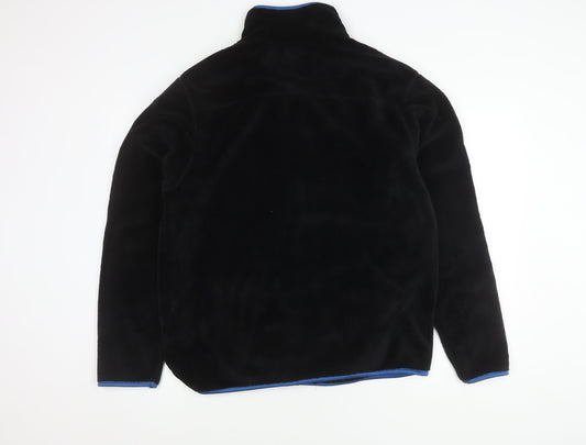 Zeden Men's Black Fleece Jacket, Lightweight, L, Autumn