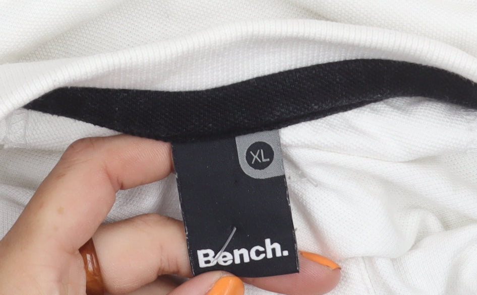 Bench Men's White polo shirt Size XL