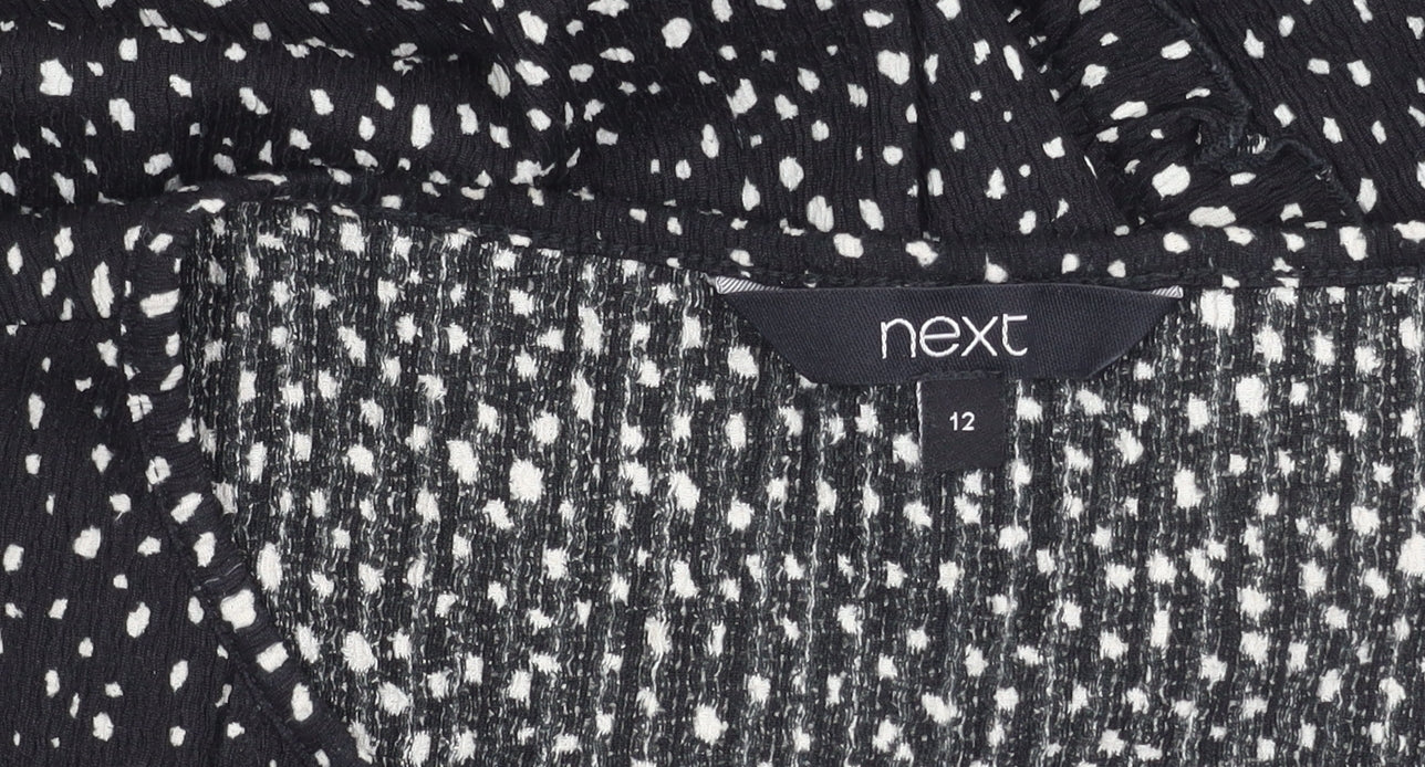 Womens UK Size 12 NEXT Black Basic Blouse