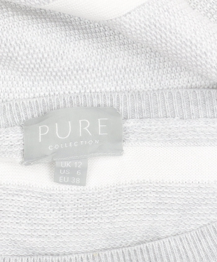Womens UK Size 12 PURE Collection Grey Pullover Jumper