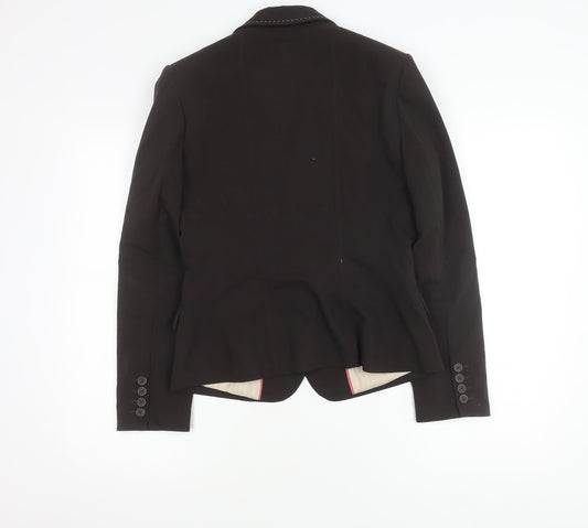 Next Women's Black Blazer Size 10 Peak Lapel