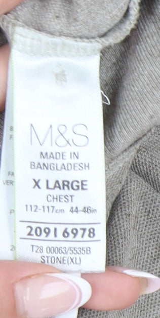 Marks and Spencer Men Beige XL Polo Shirt