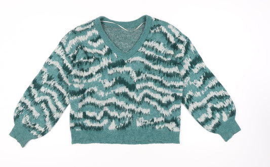Womens UK Size 8 VILA Green Pullover Jumper