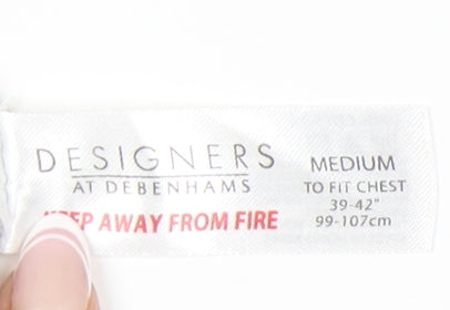 Jasper Conran Men's Grey Striped Pullover Jumper M