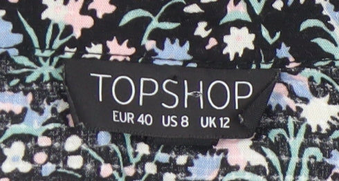 Womens UK Size 12 Topshop Multicoloured Blouse