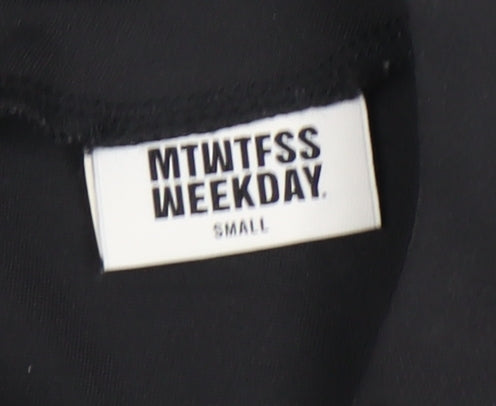 MTWTFSS WEEKDAY Women's Black S Long Sleeve Dress