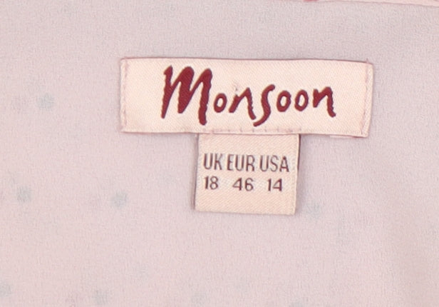 Monsoon Women’s Pink Floral Chiffon Skirt Size 18