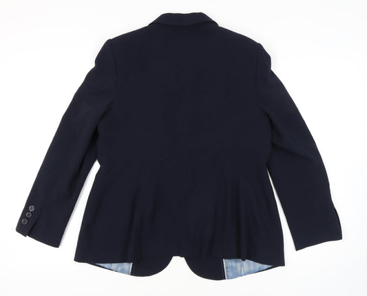 Marks and Spencer Women's Blue Blazer UK 18 Classic