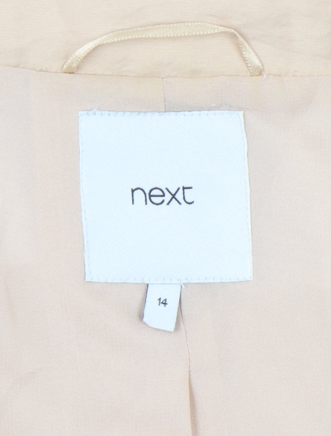 Next Women's Beige Blazer Size 14 Regular Fit