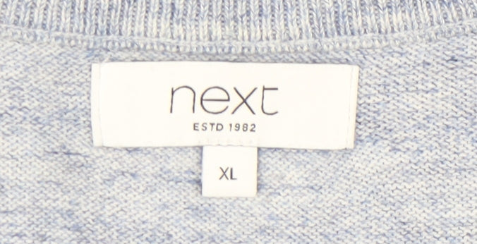 Next Men's Blue XL Pullover Jumper - Casual Cotton Blend