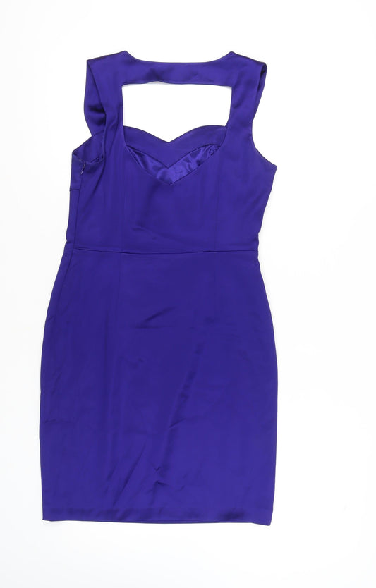 Belle by Oasis Women's Purple Sheath Dress Size 12