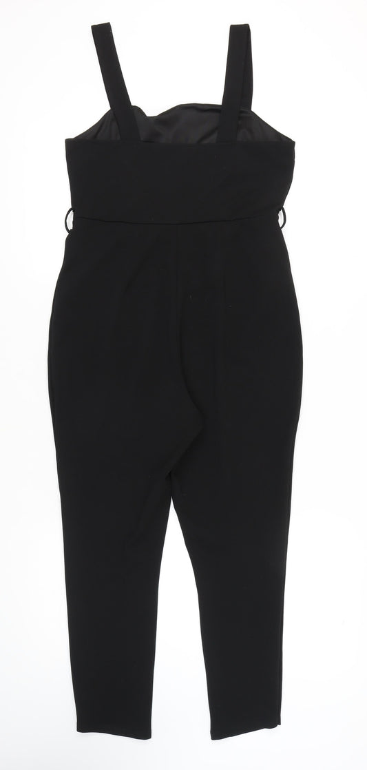Miss Selfridge Women's Black Jumpsuit, Size 12, Casual Style