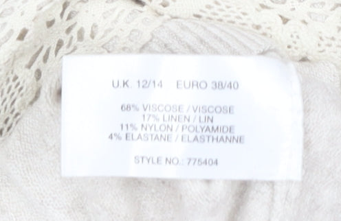 Alex & Co. Women's Beige V-Neck Cardigan Size 12