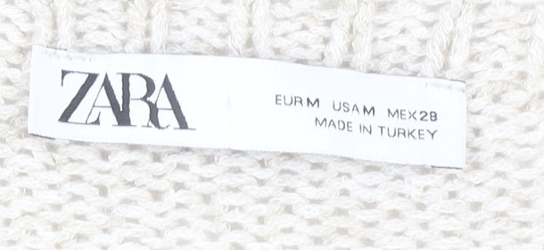 Womens UK Size M Zara Beige Pullover Jumper