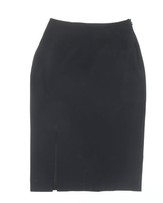 Additional front view of Linea Women's Black Pencil Skirt, size 8, Business Wear