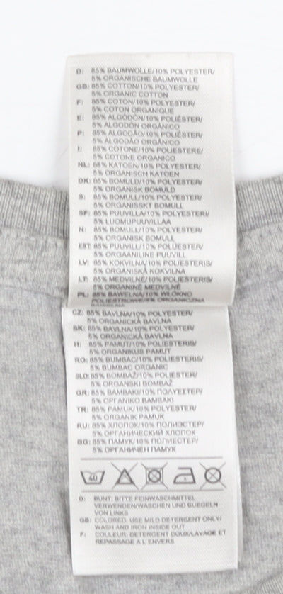 Adidas Men's Grey Logo T-Shirt L Sports Jersey