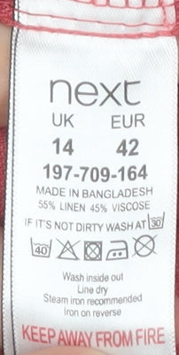 Next Women’s Red Striped Dress Size 14