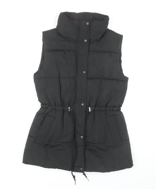 Womens UK Size 10 M&Co Black Puffer Jacket