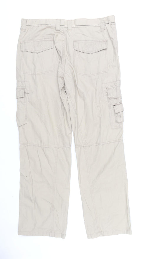 Jacamo Men's Beige Cargo Trousers - Size 38