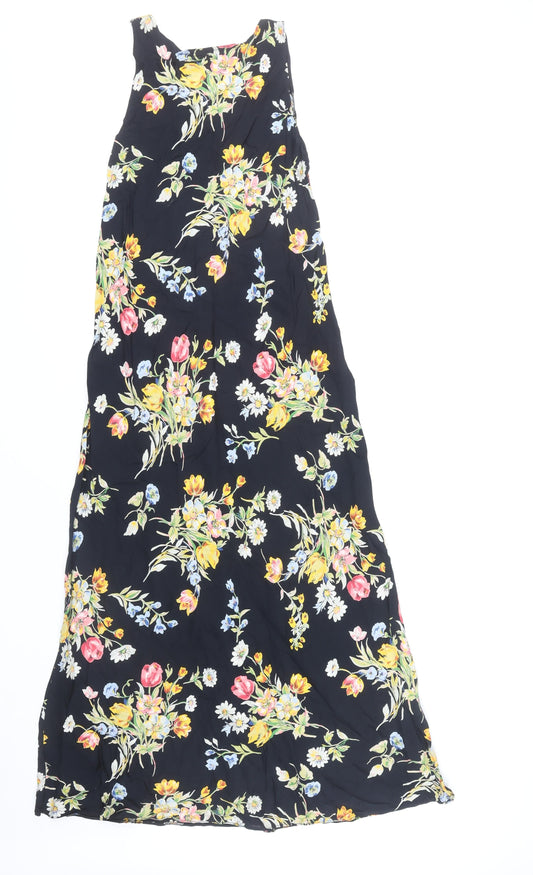 Miss Selfridge Women's Black Floral Maxi Dress Size 12