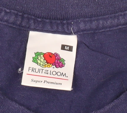 Mens UK Size M Fruit of the Loom Blue T-Shirt