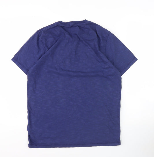 Matalan Men's Blue Graphic T-Shirt, Medium, Motorcycle