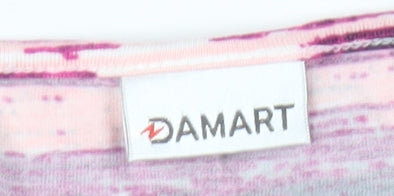 Damart Women's Multicoloured Striped T-Shirt, S, 3/4 Sleeve