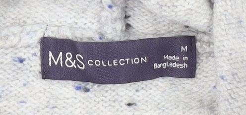 Marks and Spencer Men's Grey Hooded Pullover Jumper (M)