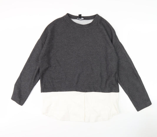 Womens UK Size 12 New Look Grey Pullover Jumper