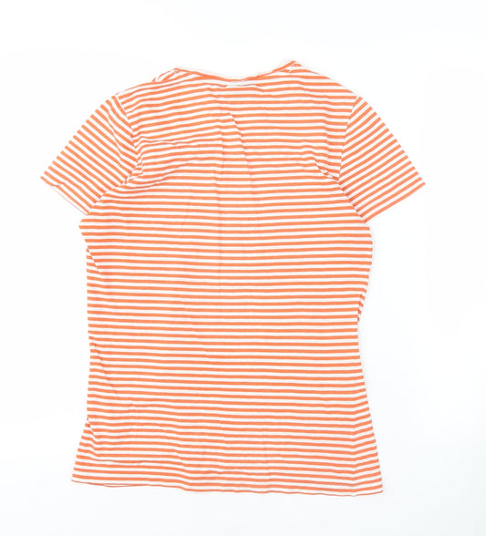 Peter Storm Orange Women's Stripe T-Shirt Size 12