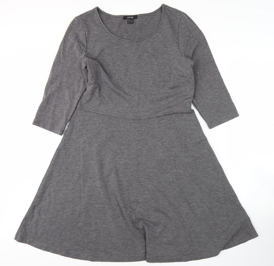 ESMARA Women's Grey Fit & Flare Dress Size 14/16