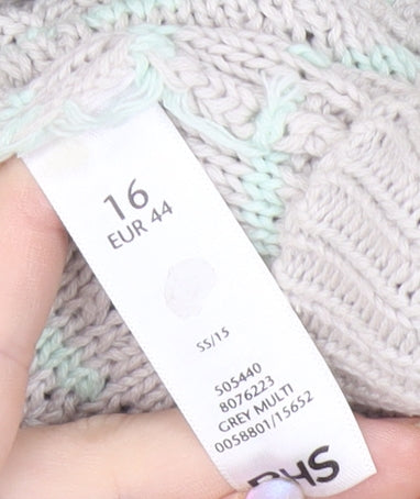 Womens UK Size 16 BHS Grey Pullover Jumper