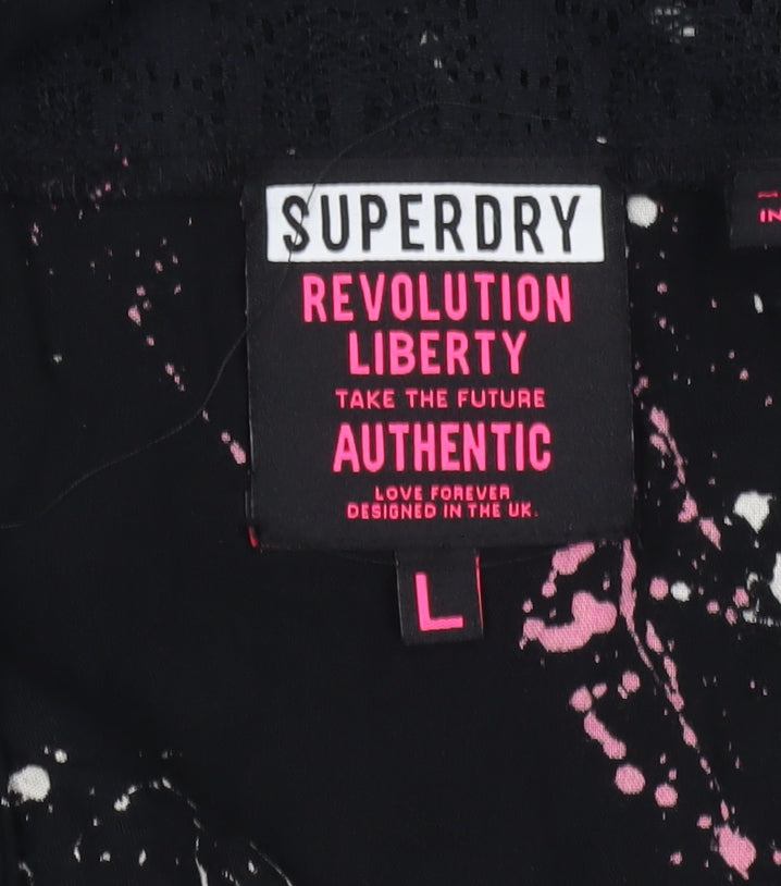 Superdry Women's Black Sleeveless Jumpsuit L