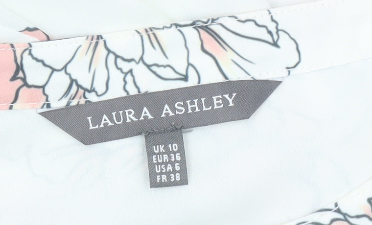 Laura Ashley Women's Floral Blouse Size 10 Multicoloured