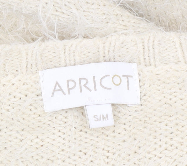 Womens UK Size S Apricot Beige Pullover Jumper