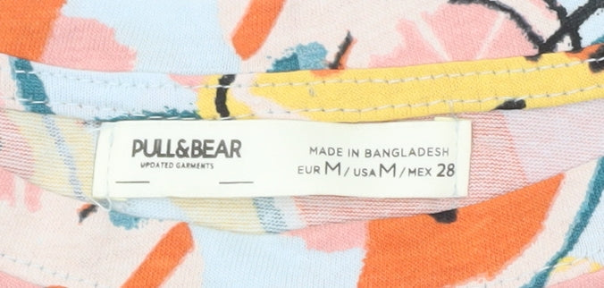 Womens UK Size M Pull & Bear Multicoloured Basic T-Shirt