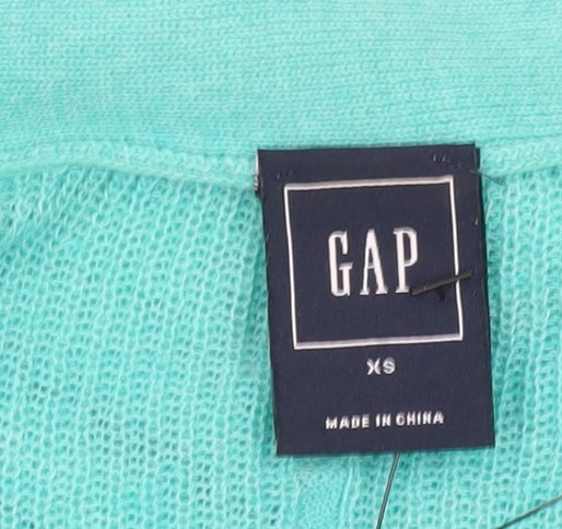 GAP Women's Green XS Open Front Cardigan Long Sleeve Casual