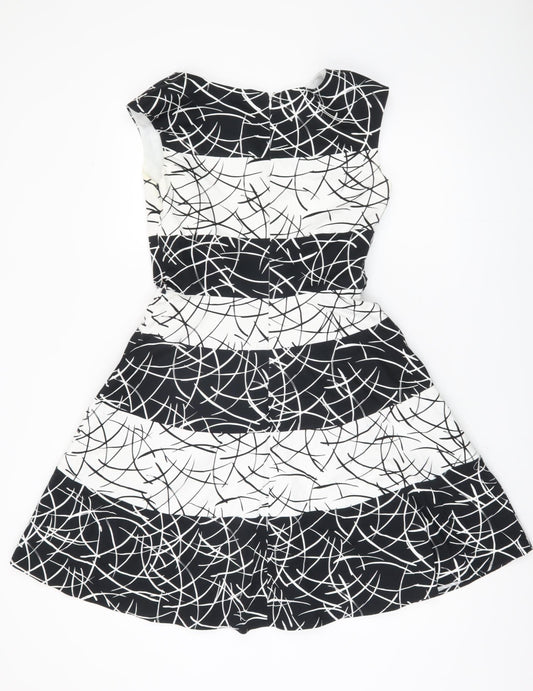 Principles Women's Black Geometric Petite Dress Size 10