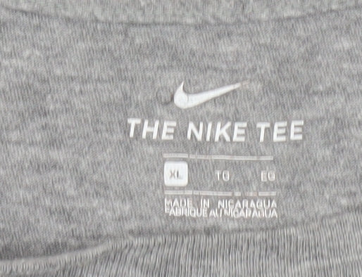 Unisex Adults UK Size XL Nike Grey Jersey T-Shirt