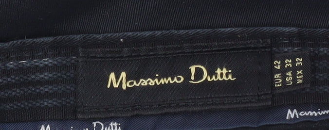 Massimo Dutti Men's Black Chino Trousers Size 32