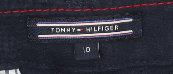Womens UK Size 10 Tommy Hilfiger Regular Fit Casual Business Blue Trousers